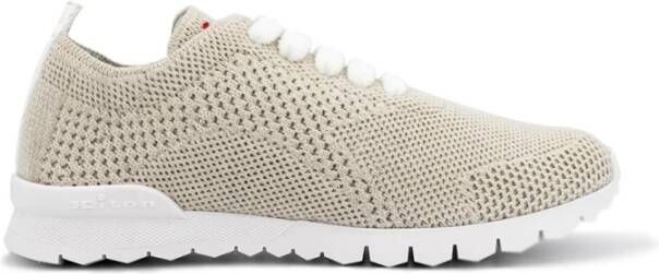 Kiton Luxe Cashmere Gebreide Sneakers Beige Dames