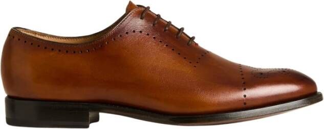 Kiton Met de hand vervaardigde Antiek Calfskin Oxford Schoen