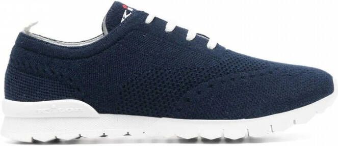 Kiton Gymschoenen Blauwe Cashmere Sneakers Blauw Heren