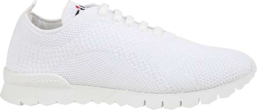 Kiton Witte Gebreide Hardloopsneakers