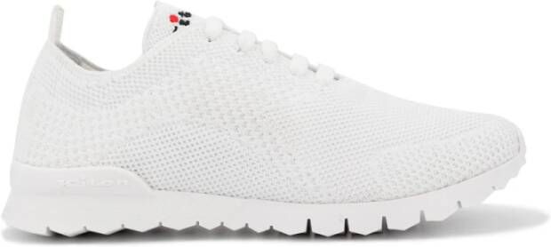 Kiton Witte Gebreide Stoffen Sneakers White Dames