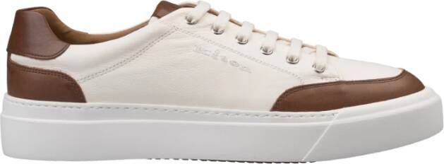 Kiton Witte Leren Sneakers