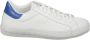 Kiton Witte leren sneakers met blauw detail White Heren - Thumbnail 1