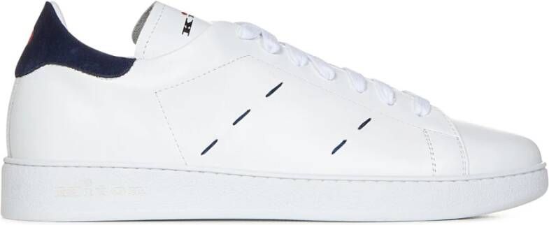 Kiton Witte Sneakers met Vetersluiting White Heren