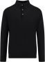 Kiton Zwarte polo met lange mouwen en ribboord - Thumbnail 1