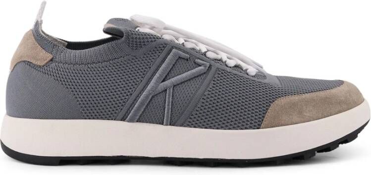 Kiton Zwarte Sneakers met Logo Borduurwerk