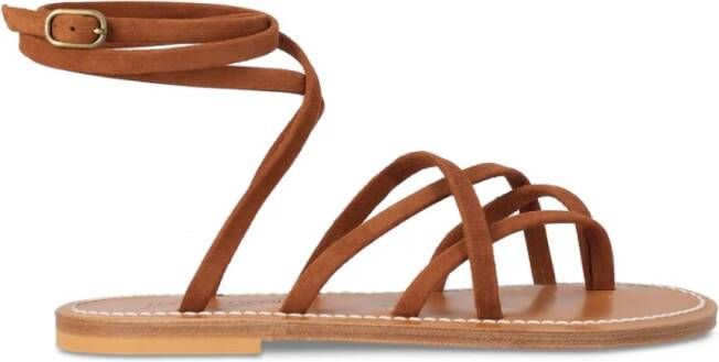 K.jacques Amaretto Leren Sandalen