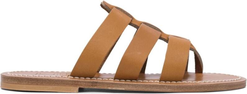 K.jacques Beige Leren Sandalen Stijlvol Ontwerp
