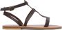 K.jacques Bruine Leren Sandalen voor Vrouwen - Thumbnail 1