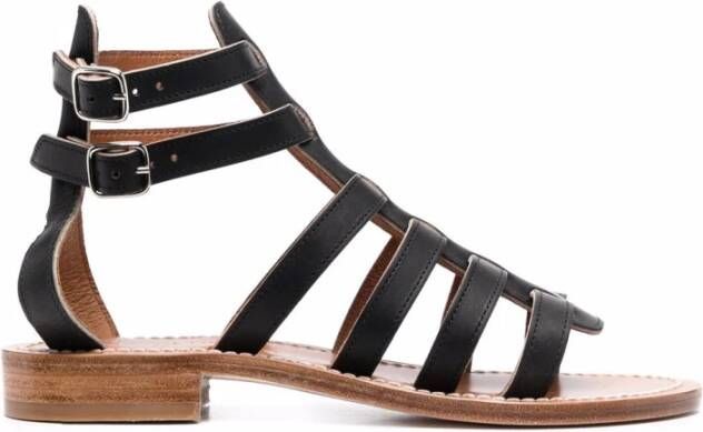 K.jacques Flat Sandals Zwart Dames