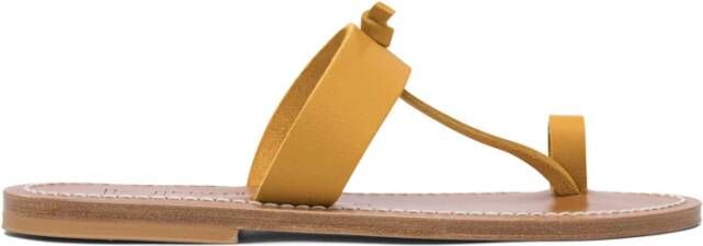 K.jacques Gele leren sandalen voor vrouwen