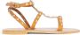K.jacques Gouden Studs Leren Blokhak Sandalen - Thumbnail 1