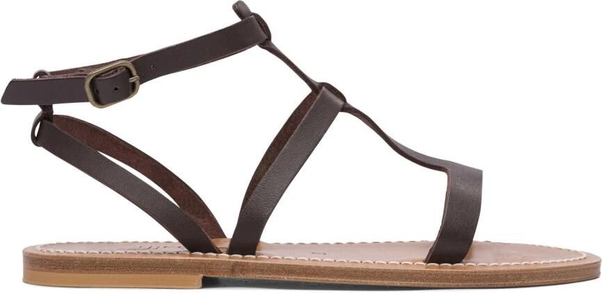 K.jacques Bruine Leren Sandalen voor Vrouwen