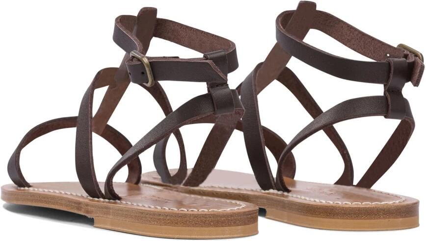 K.jacques Bruine Leren Sandalen voor Vrouwen - Foto 4