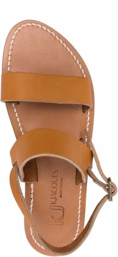K.JACQUES Bruin Leren Sandalen met Dunne Bandjes