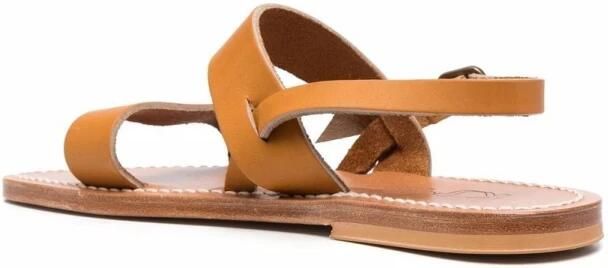 K.JACQUES Bruin Leren Sandalen met Dunne Bandjes - Foto 4