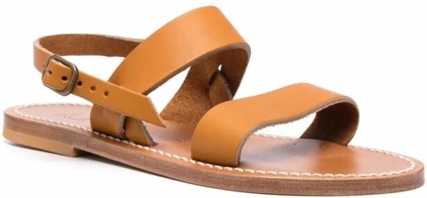 K.JACQUES Bruin Leren Sandalen met Dunne Bandjes - Foto 3