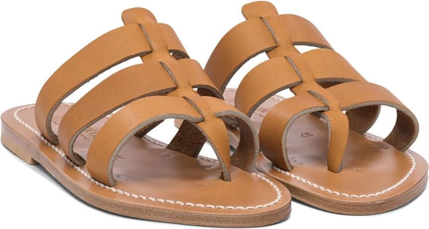 K.jacques Beige Leren Sandalen Stijlvol Ontwerp - Foto 2