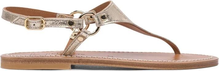K.JACQUES Dionysos Metallic Leren Sandalen met Enkelbandje