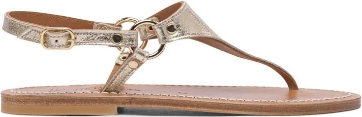 K.jacques Gouden Leren Sandalen voor Vrouwen