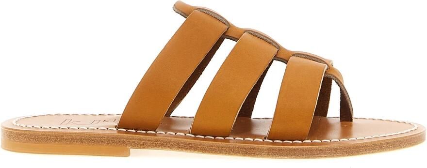 K.jacques Beige Leren Sandalen Stijlvol Ontwerp - Foto 4