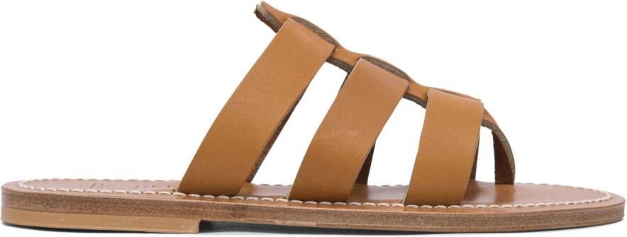 K.jacques Beige Leren Sandalen Stijlvol Ontwerp