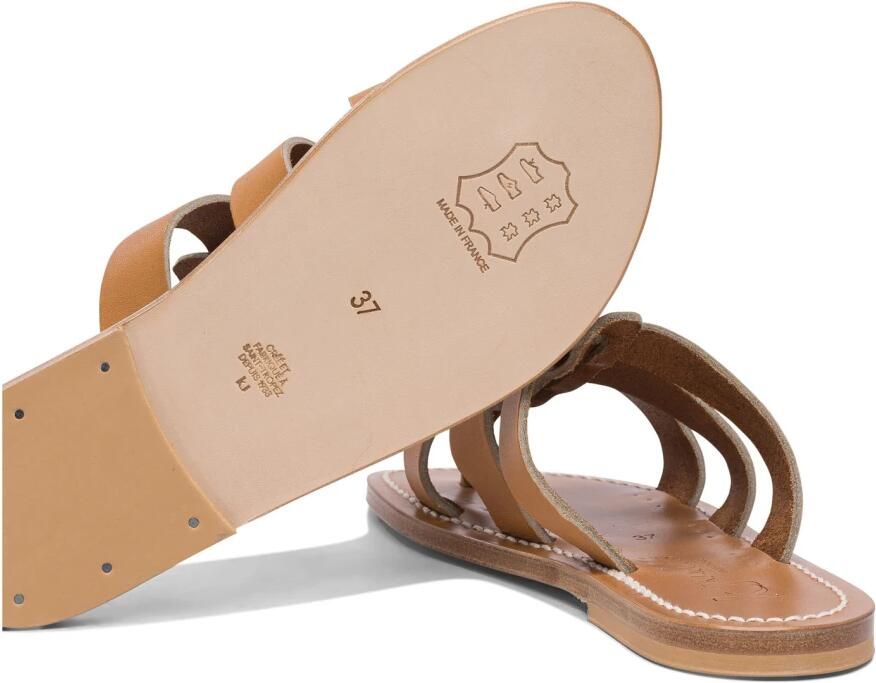K.jacques Beige Leren Sandalen Stijlvol Ontwerp - Foto 2