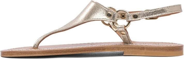 K.jacques Gouden Leren Sandalen voor Vrouwen