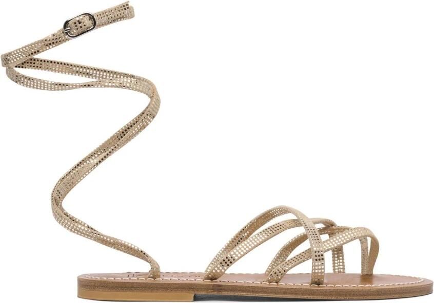K.JACQUES Platte sandalen met enkelbandje en juwelen