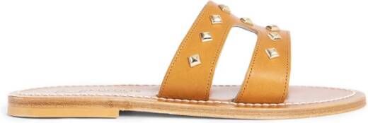 K.jacques Leren sandalen met studs