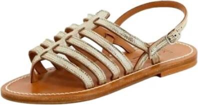 K.jacques Stijlvolle platte sandalen in Disco Platinum Yellow Dames