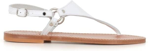 K.jacques Witte leren sandalen voor dames