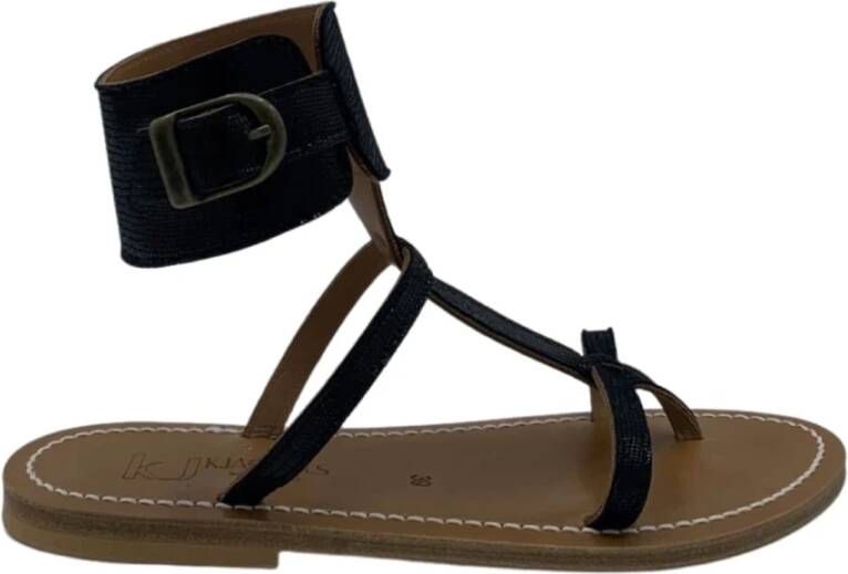 K.jacques Zwarte Gesp Sandalen Black Dames