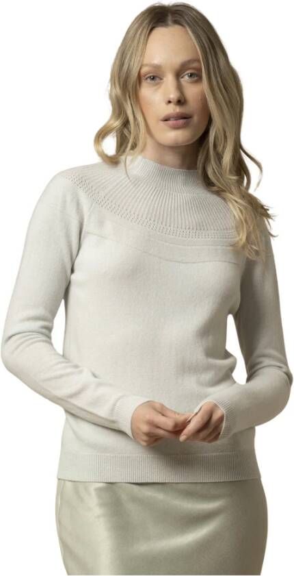 Kocca Geribbelde Chic Sweatshirt met Gesloten Hals