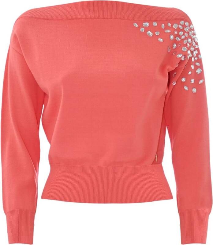Kocca Jumper met boothals en strass - Foto 2