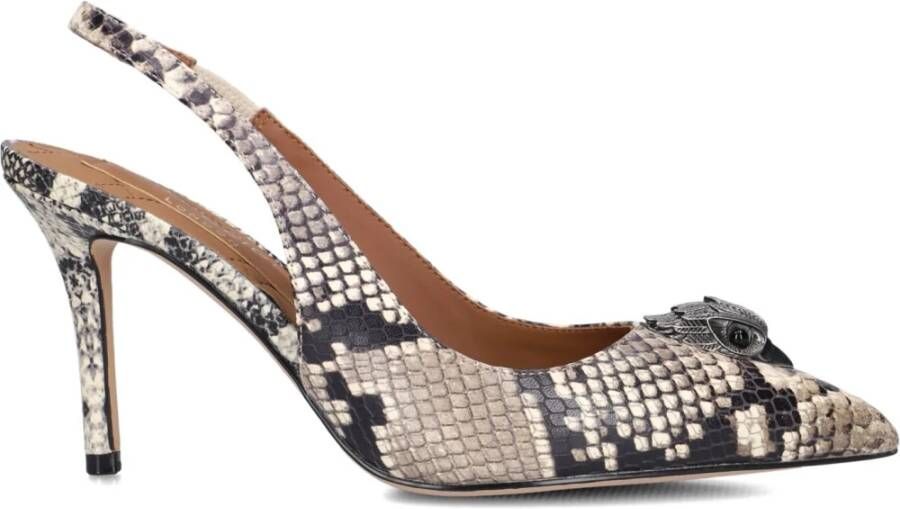 Kurt Geiger Belgravia slingback van leer met slangenprint - Foto 3
