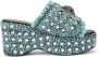 Kurt Geiger Blauwe Kristal Wig Sandalen Blue Dames - Thumbnail 2