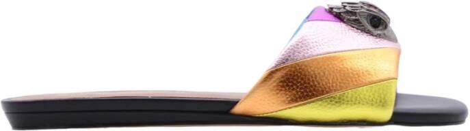 Kurt Geiger Kensington slipper van leer met metallic finish