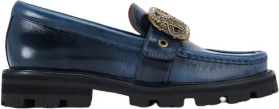 Kurt Geiger Chunky Leren Loafers met Antiek Messing Gesp