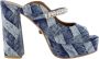 Kurt Geiger Dames Duke Platform Blue Dames - Thumbnail 1