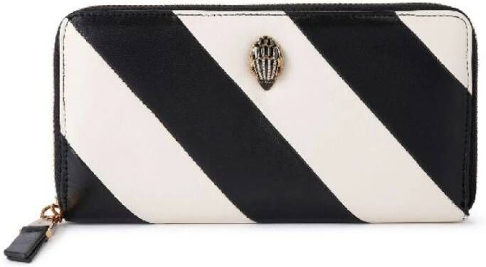 Kurt Geiger Gestreepte leren portemonnee met adelaarskop