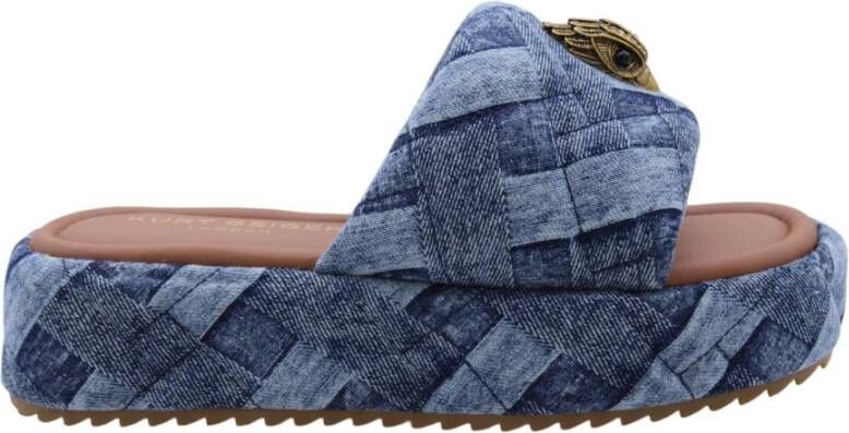 Kurt Geiger London Denim Platform Slides Casual Footwear Wo Sandals - Foto 2