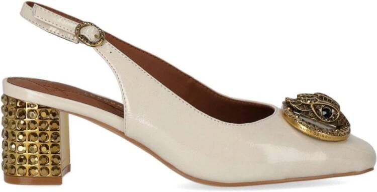 Kurt Geiger Ivory Patent Leather Slingback Pumps