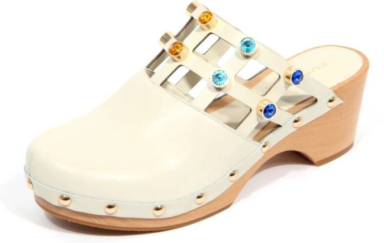 Kurt Geiger Kristal Klompen in Off White