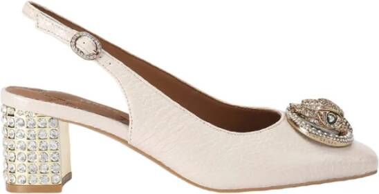 Kurt Geiger Kristalversierde leren slingback hakken