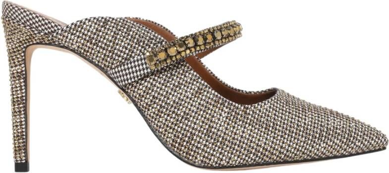 Kurt Geiger Kristalversierde Sandaal Sabot Yellow Dames
