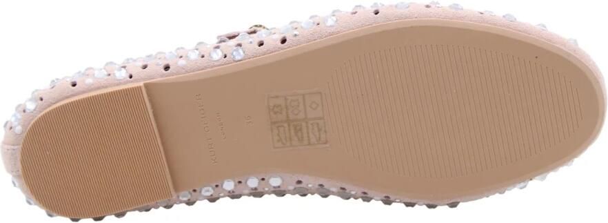 Kurt Geiger Mayfair suède ballerina's met parels en strass beige - Foto 6