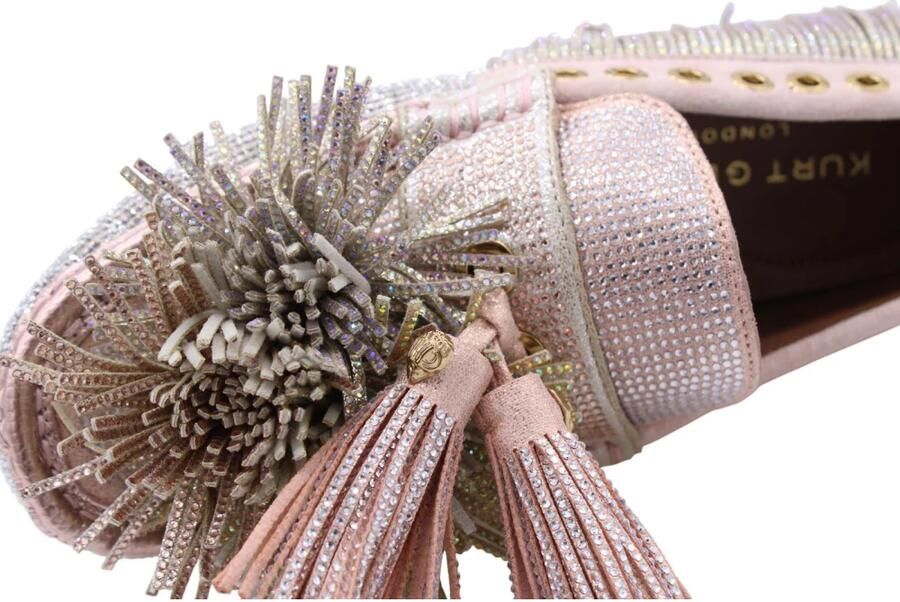 Kurt Geiger London Pom Moccasin Mocassins Dames Instappers Zilverkleurig - Foto 8
