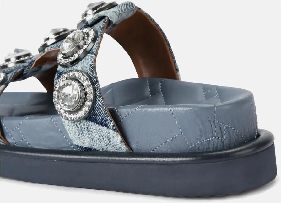 Kurt Geiger Crystal Denim Sandalen met Gewatteerde Binnenzool