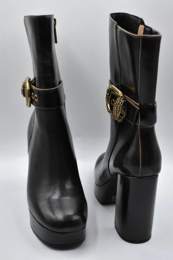 Kurt Geiger Dames Geveterde Schoenen Bruin Aw24 - Foto 2